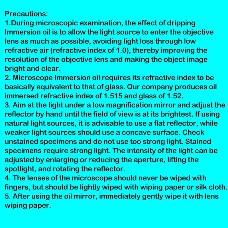Wryxia Microscope Immersion Oil, 3/4 oz (25ML), Type A, Microscope Specific, Easy to Remove - Image 3
